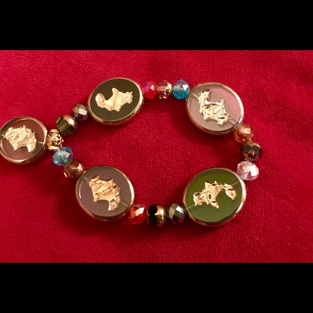 Multi color stretch fashion bracelet
